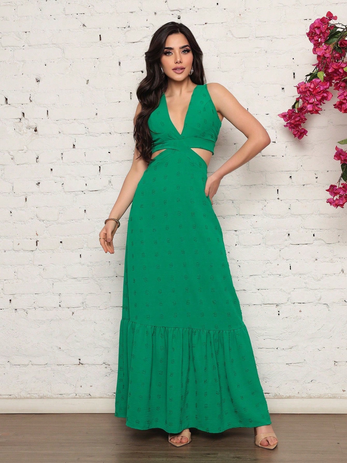 Long crystal dress