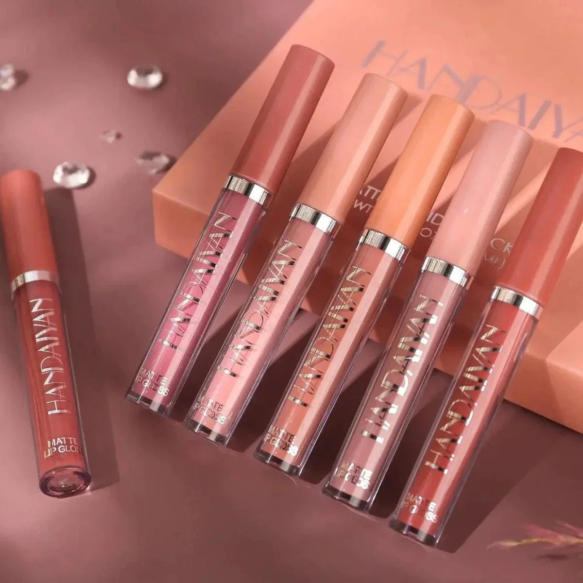 Set of 6 Beauty Lip Lipsticks Handaiyan - 16h Long-Lasting
