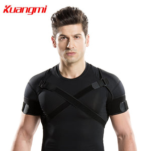 Kuangmi Double Shoulder Support Strap Adjustable Bandage Sports Double Shoulder