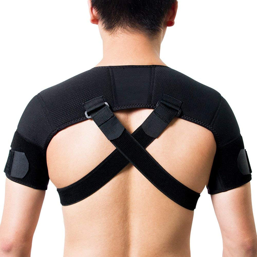 Kuangmi Double Shoulder Support Strap Adjustable Bandage Sports Double Shoulder