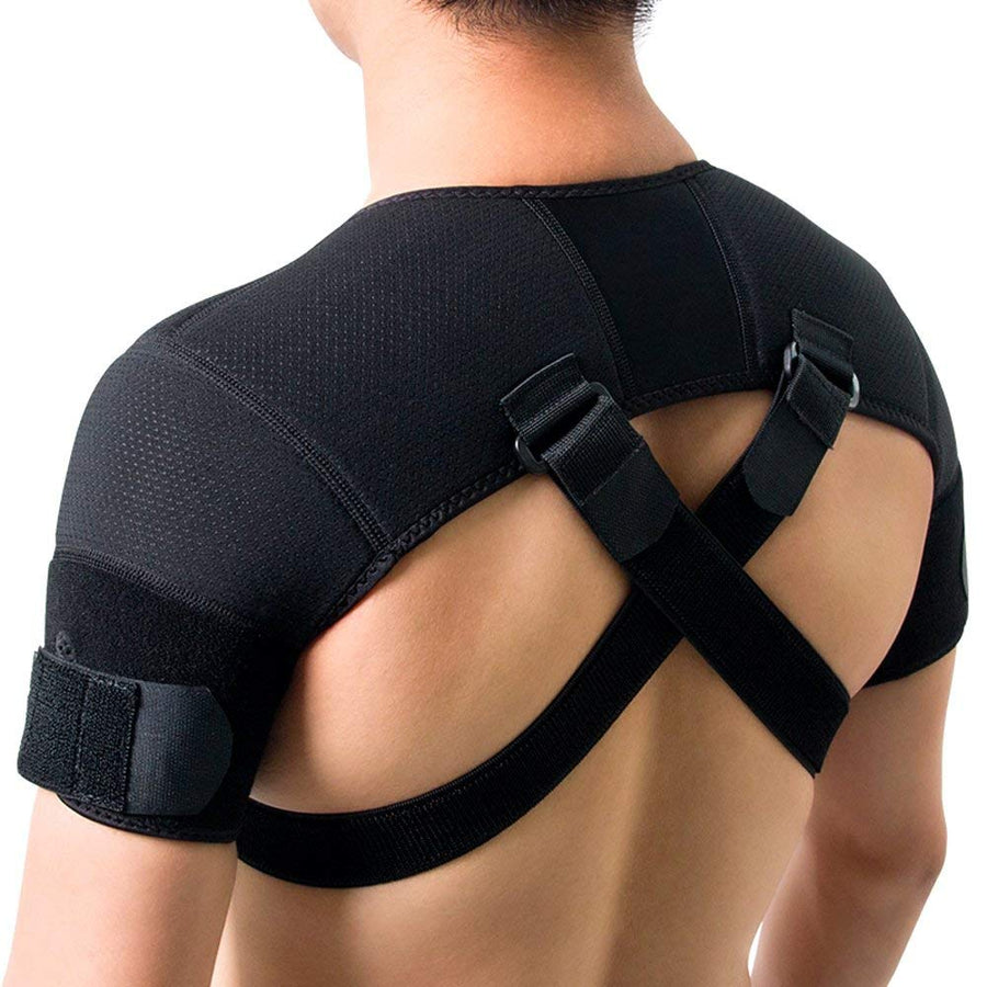 Kuangmi Double Shoulder Support Strap Adjustable Bandage Sports Double Shoulder