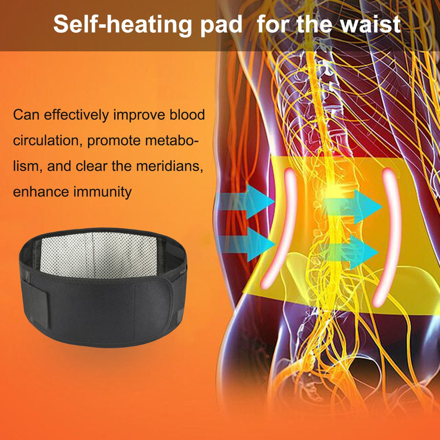 Magnetic Self-Heating Lower Back Lumbar Waist Pad Belt Support Protector